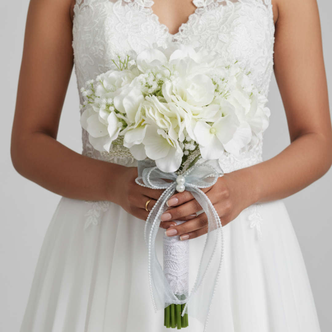 GownLink White color Bridal Bouquet B-64