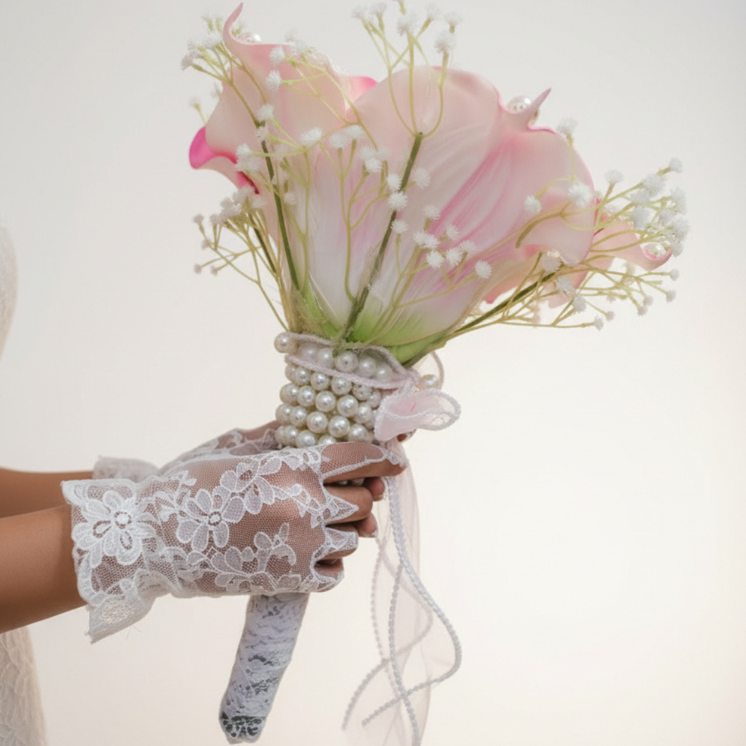 GownLink White color Bridal Bouquet B-65