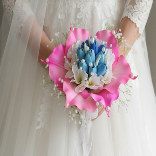 GownLink White color Bridal Bouquet B-65