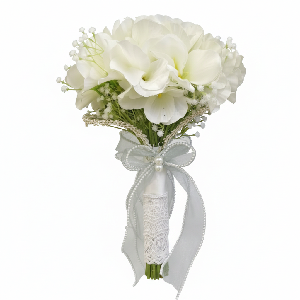 GownLink White color Bridal Bouquet B-64