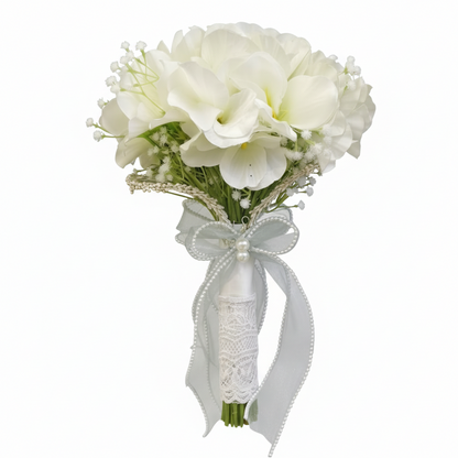 GownLink White color Bridal Bouquet B-64
