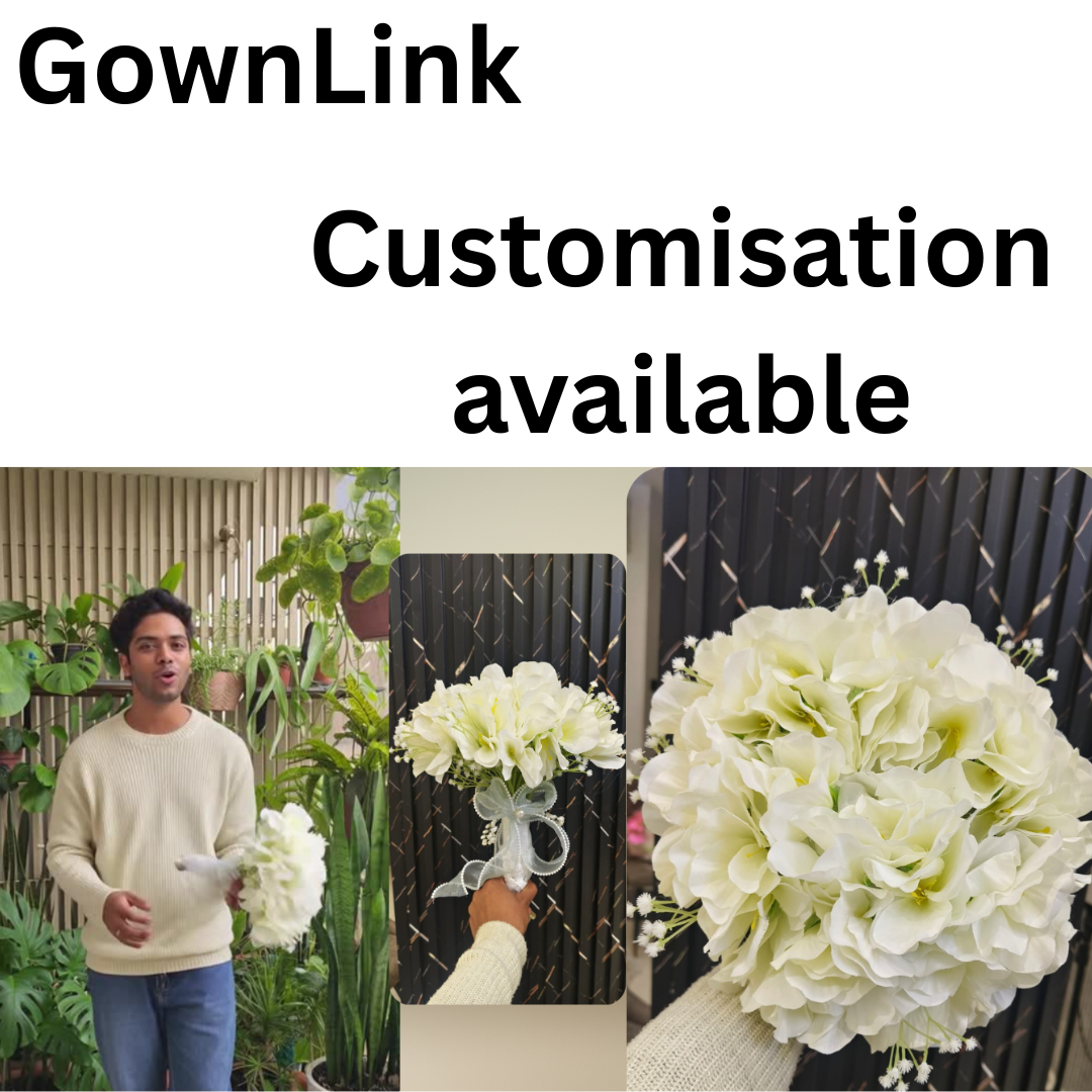 GownLink White color Bridal Bouquet B-64