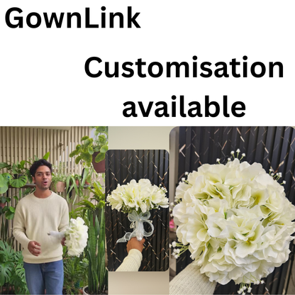 GownLink White color Bridal Bouquet B-64