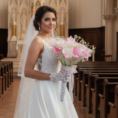 GownLink White color Bridal Bouquet B-65