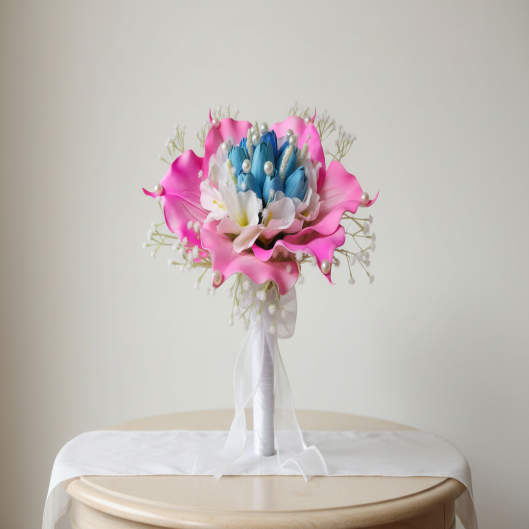 GownLink White color Bridal Bouquet B-65