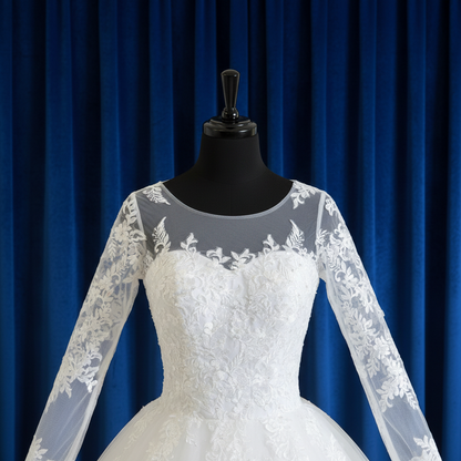 GownLink Divine Grace Christian Gowns Catholics White Train Gown GLTD50T