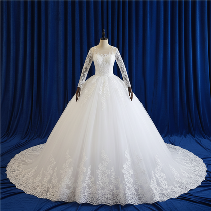 GownLink Divine Grace Christian Gowns Catholics White Train Gown GLTD50T