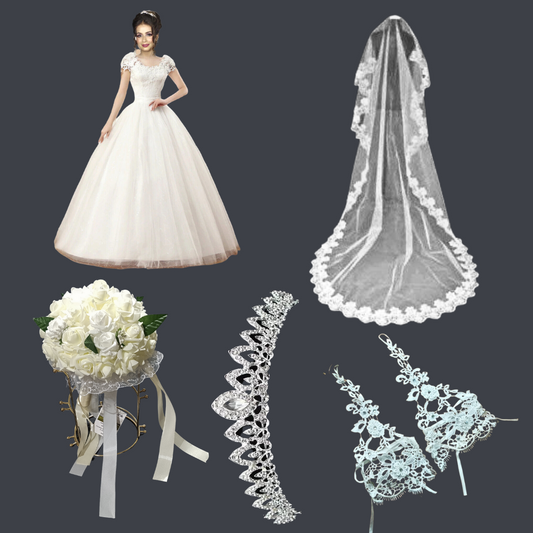 White wedding gowns combo set JHARKHAND