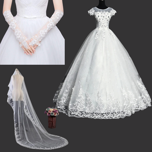 GownLink Christian Bridal Wedding Full Dress Combo Set of Three Combo 12