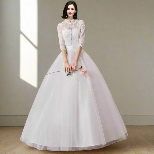 GownLink's Sacred Splendor  Utterly Enchanting Bridal Ball Gown for Christian & Catholic Weddings GLFU257