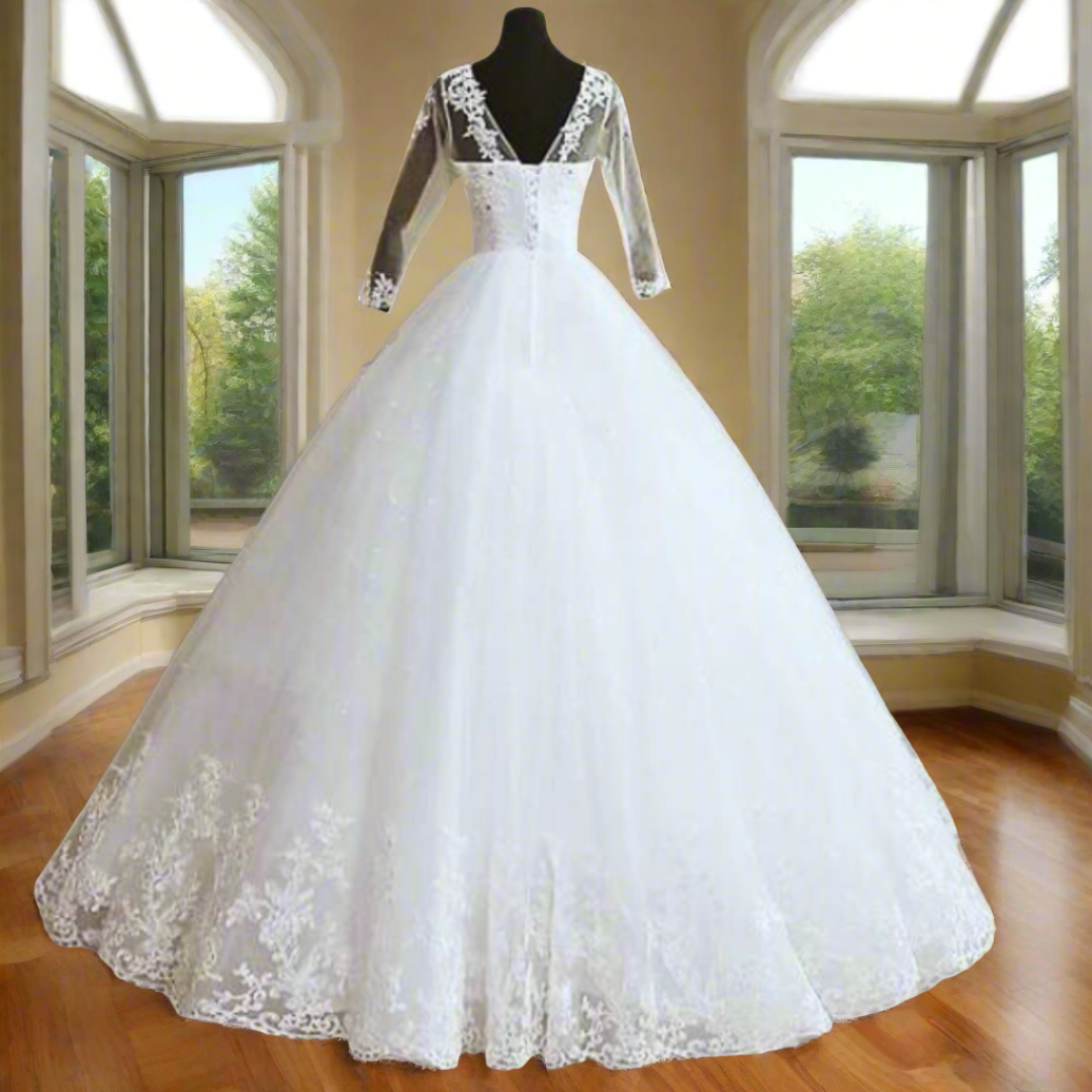 Backside of White Wedding Dress Chittoor india