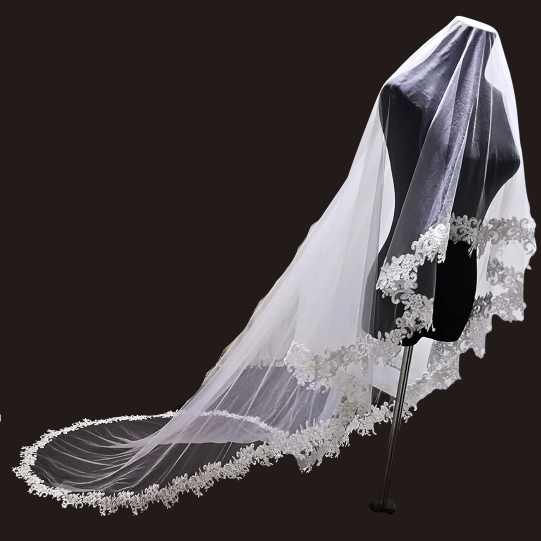 Long veil with 2 tier Jamua