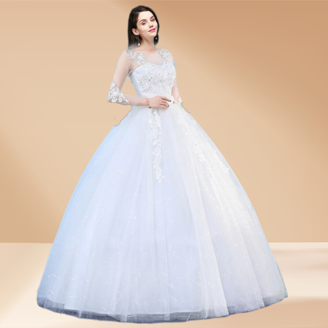 GownLink's Utterly Enchanting Bridal Ball Gown for Christian & Catholic Wedding GLZ806