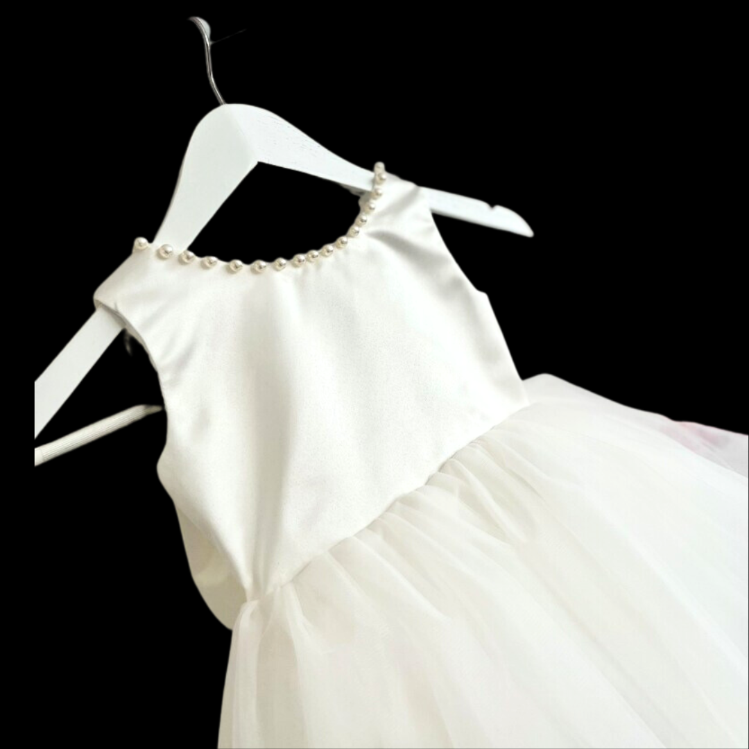 "An Emblem of Purity: Explore our Divine White Holy Communion Dress."