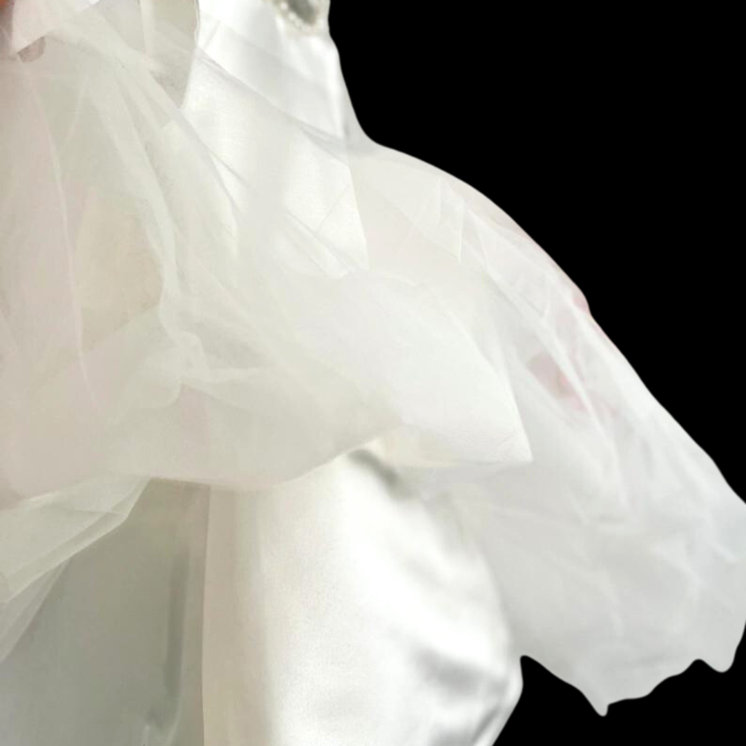 "Elegant Simplicity: White Holy Communion Dress for christen Girls."