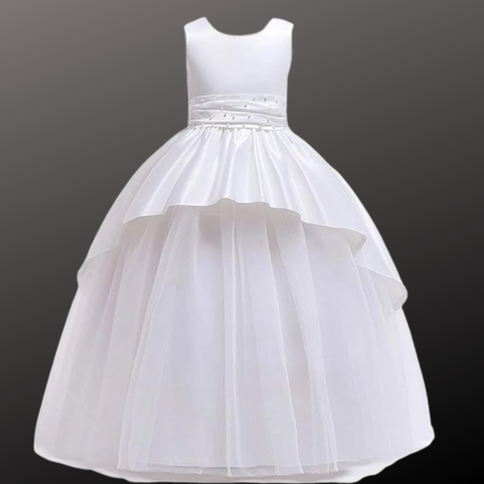 Dress with Pearls First Communion Gown Ivory Flower Girl Dress Mysuru India