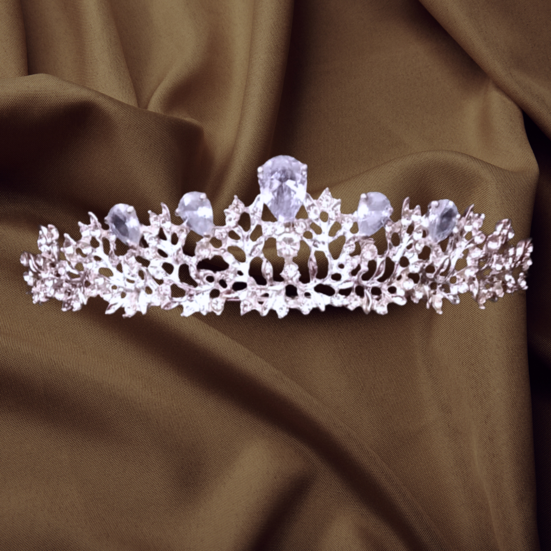 GownLink Bridal Crown With a touch of Blue Stones  C9