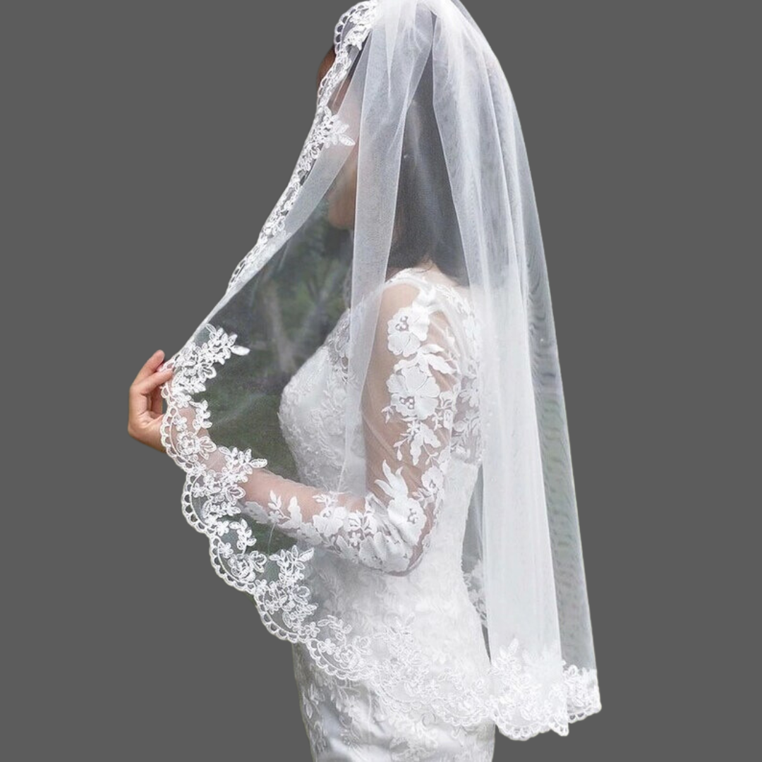 GownLink Wedding Cathedral Short Veil for Christian & Catholic Wedding GLV1800s