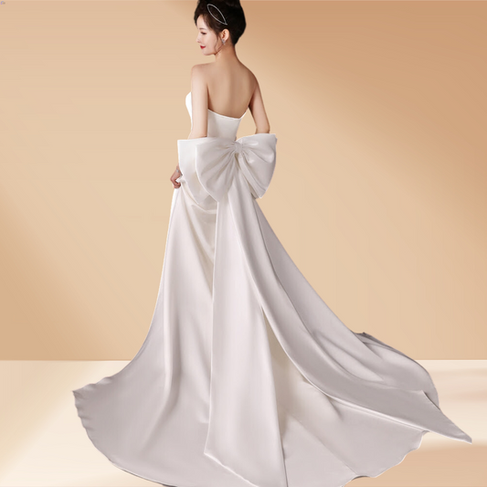 GownLink's  Unveiling Elegance Elevate Your Gown with Graceful Detachable Bow GLB1