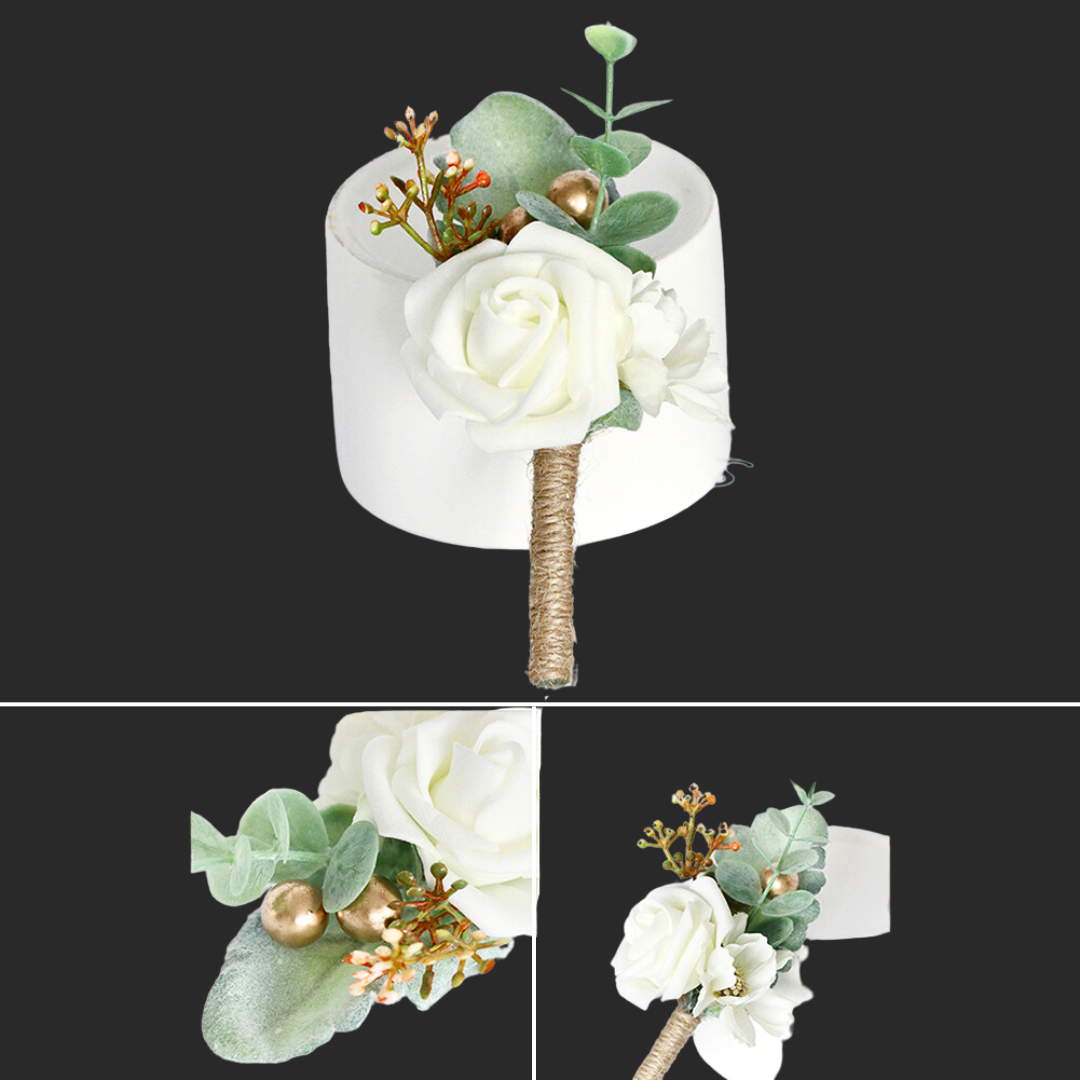 GownLink's Alluring Beauty Exquisite Groom's Boutonnieres for a Christian and Catholic Wedding  CF104