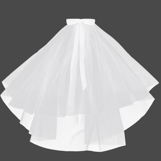 GownLink's Enthralling Cathedral Bridal Short Veil for Christian & Catholic Weddings GLVHM14