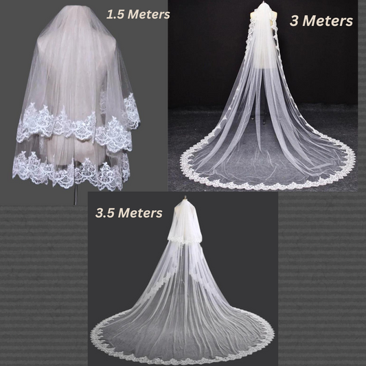 White White Christian Wedding Gown and Veils Nagpur