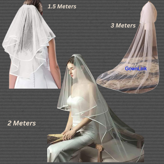 Gownlink Bridal Long and short Veil for Christian & Catholic Wedding GLV8