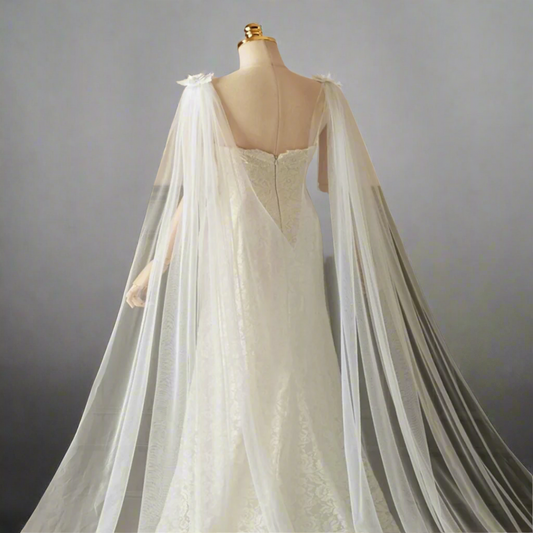 GownLink New Arrival White Wedding Veils Cape Wedding accessories marriage complementors