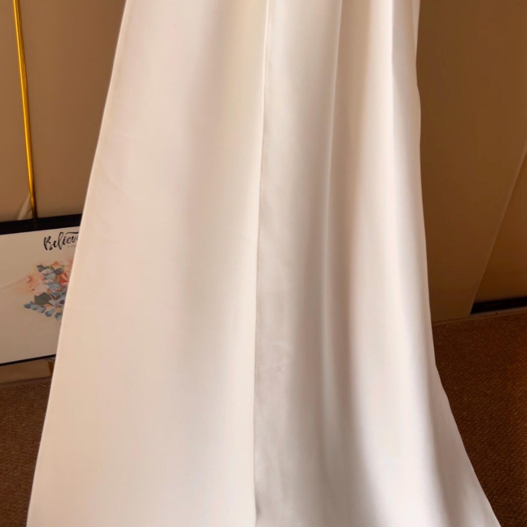 GownLink,s detachable wedding dress bow, Satin detachable bridal bow, Ivory Bow with Train, Removable bridal bow-GLSDB