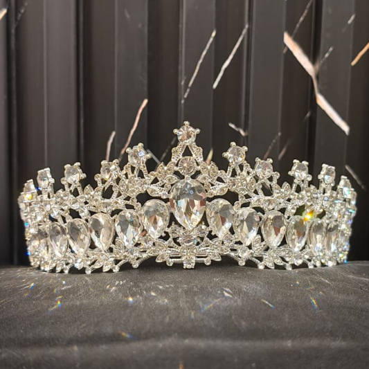 GownLink Bridal Crown With a touch of Blue Stones GLAC011
