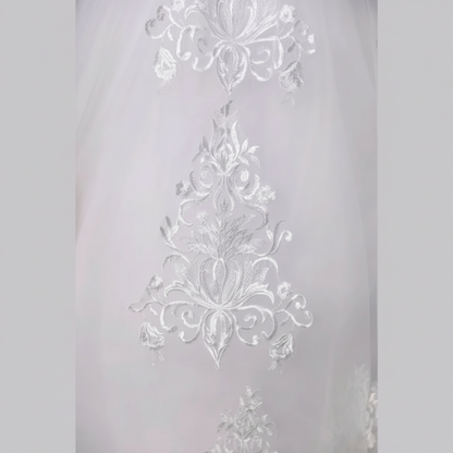 GownLink Royal White Bridal Princess Gown for Christian Catholic Brides Wedding Gown GLVLQD10B