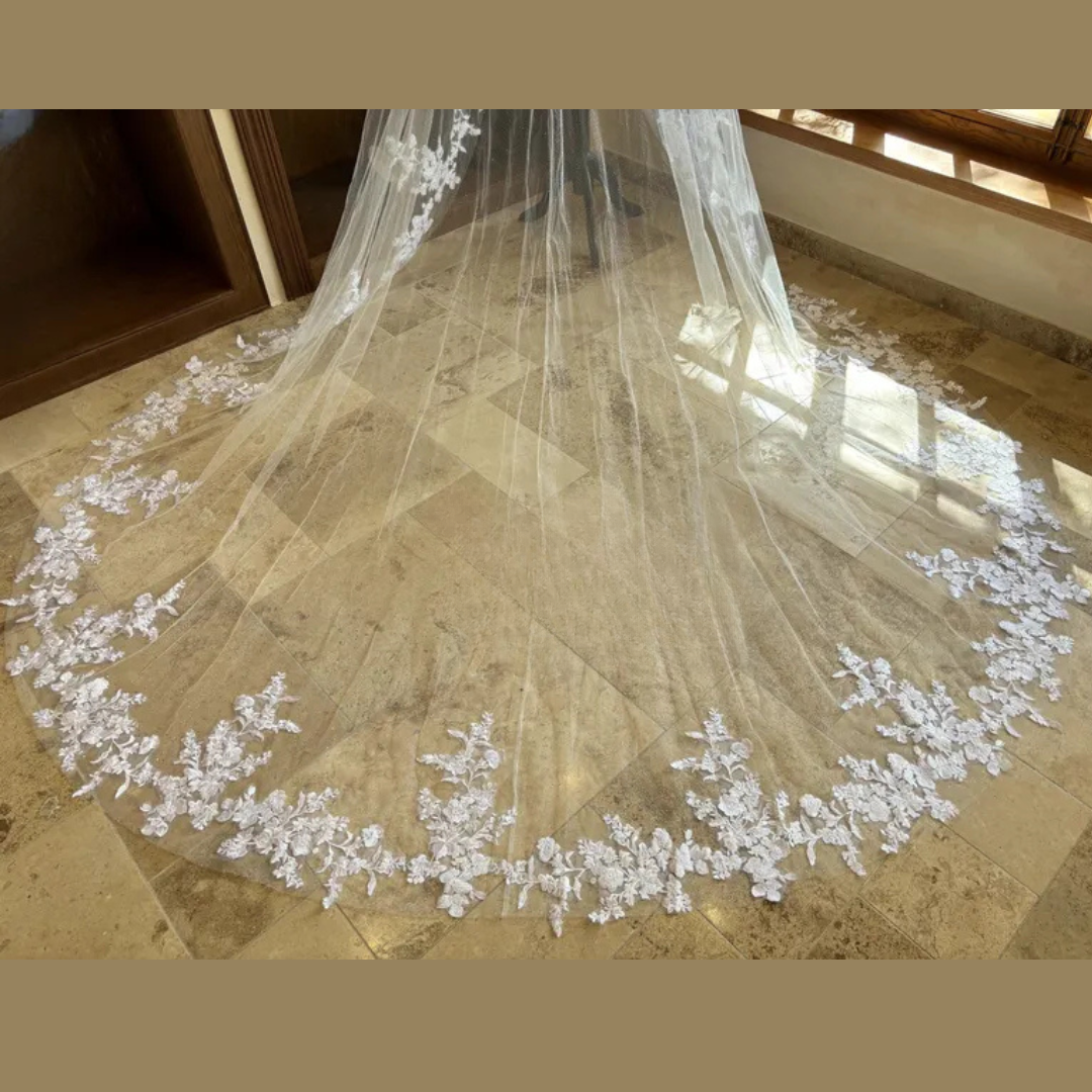GownLink Long Bridal Veil Cathedral Christian & Catholic Wedding GLVTD50