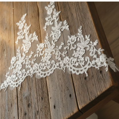 White Lace Border for Wedding Dresses - GLHS-14