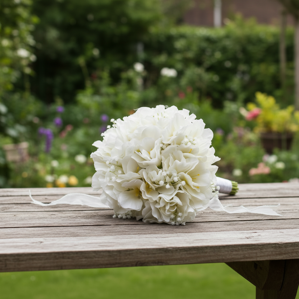 GownLink White color Bridal Bouquet B-64