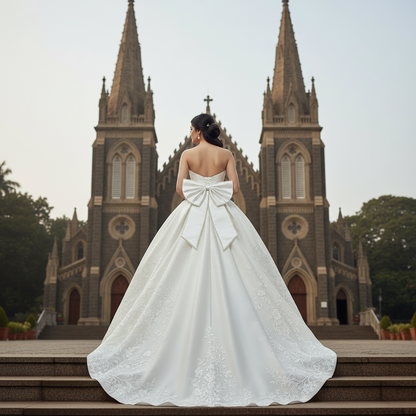 GownLink,s Short Detachable Bow for wedding dress-GLSPDB