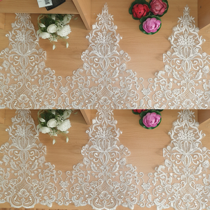 GownLink - White Lace Border with Wedding gown- GLVLQD2 Lace