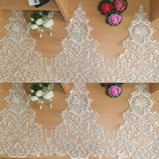 GownLink - White Lace Border with Wedding gown- GLVLQD2 Lace