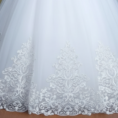 GownLink - White Lace Border with Wedding gown- GLVLQD2 Lace