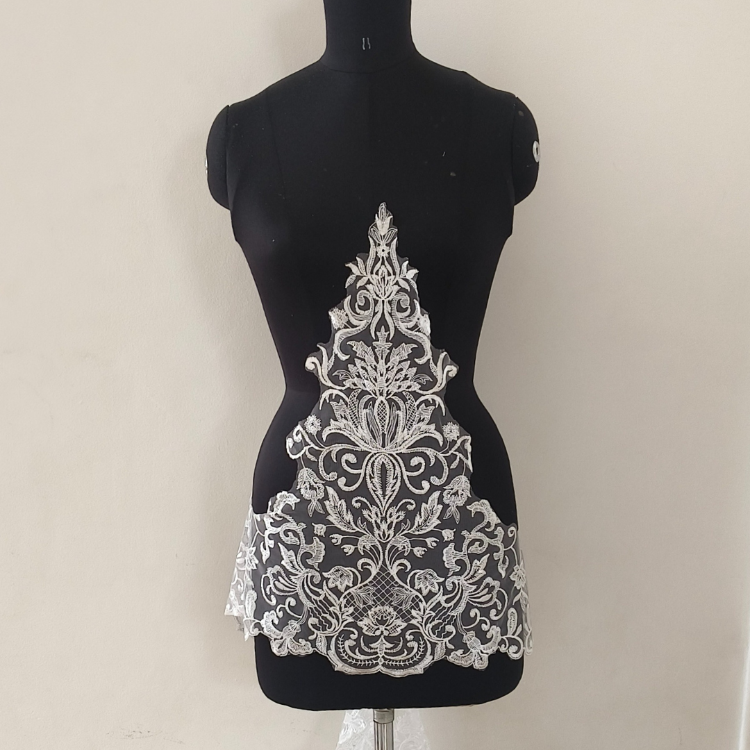 GownLink - White Lace Border with Wedding gown- GLVLQD2 Lace