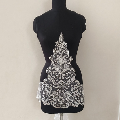 GownLink - White Lace Border with Wedding gown- GLVLQD2 Lace