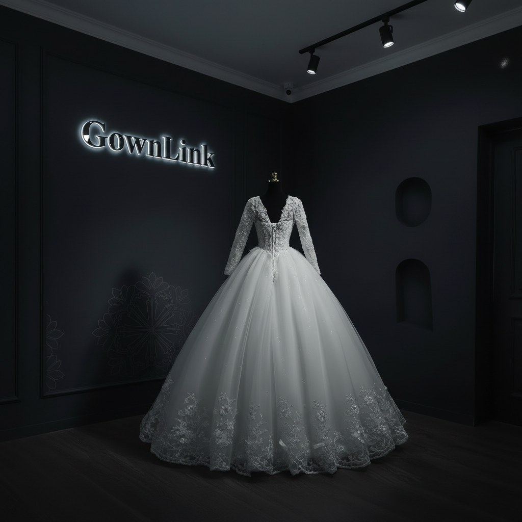 GownLink's Adorable White Wedding Princess Gown GLGB144-B
