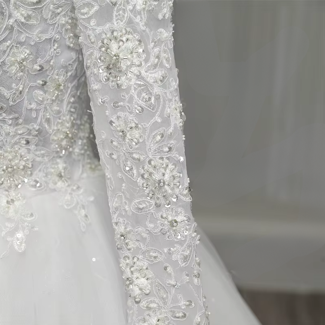 GownLink's Adorable White Wedding Princess Gown GLGB144-B