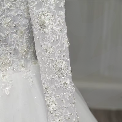 GownLink's Adorable White Wedding Princess Gown GLGB144-B