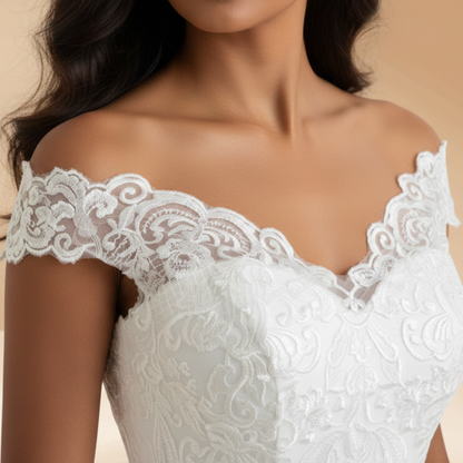 GownLink Luxury Bridal Ball Gown with Elegant Christian & Catholic Wedding Bridal Dress GLVLQD09B
