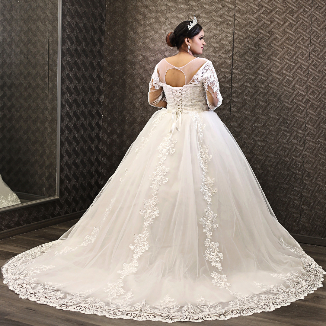 GownLink Christian & Catholic Wedding trail gown GLGT042