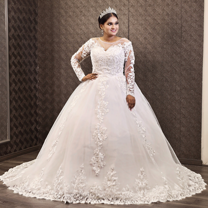 GownLink Christian & Catholic Wedding trail gown GLGT042
