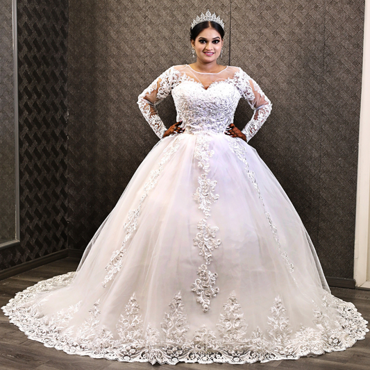 GownLink Christian & Catholic Wedding trail gown GLGT042