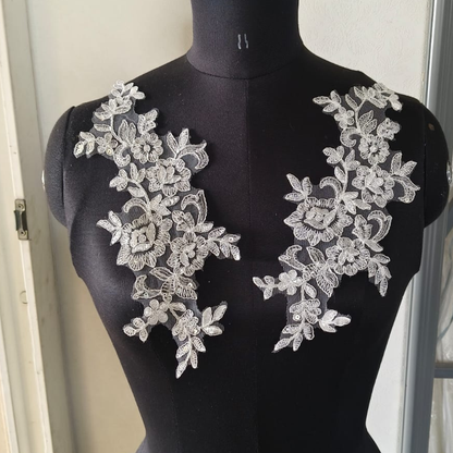 GownLink   -Elegant Sequence Patch Neckline Top for wedding dress