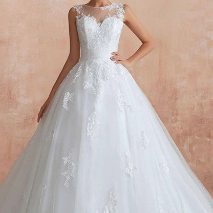 GownLink Bridal  Train Gown for Christian & Catholic wedding GLGT0414-B