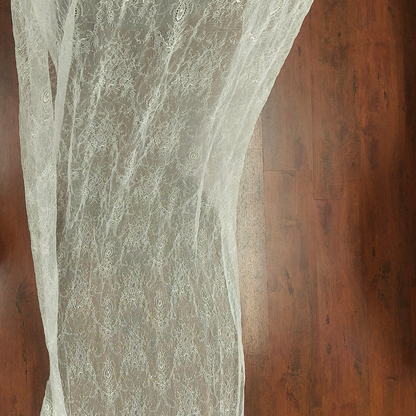 GownLink- White Lace Border for Wedding Gown-self design fabric